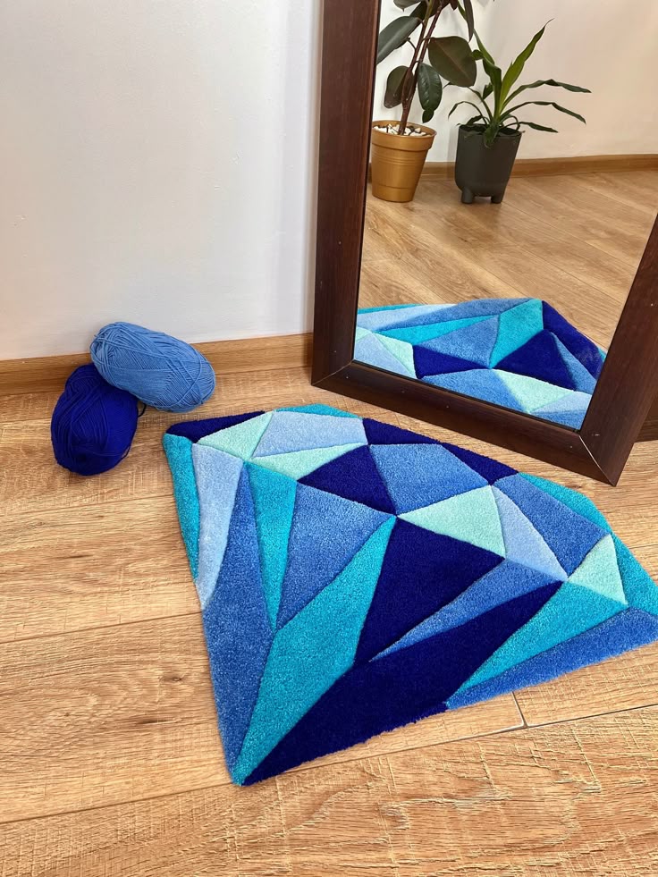 Diamond Geometric Tufted Rug